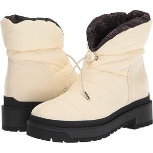 GUESS womens Leeda2 Cream nylon women's boot bOOTIE size 11 M new